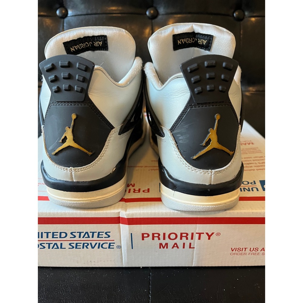 Air Jordan 4 Retro GS Platinum Gold - Picture 3 of 7